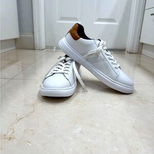 Ben Sherman Men's White and Brown Sneakers